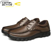 Camel Active New 2020 Genuine Leather Men's Shoes Fashion Set Foot Soft Cowhide Lightweight Breathable Casual Shoes Men Loafers