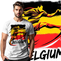 Baju T/Blus Piala Dunia Sepak Bola Belgia 26C