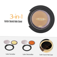 VERTECHnk SM-20 3-in-1 Acoustic Guitar Sound Hole Cover Humidifier Moisture Reservoir Dehumidifier for Guitar Sound Hole