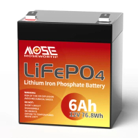12V 6Ah Lifepo4 Battery 72Wh Portable Power Bank Lithium Iron Phosphate Batteries Deep Cycle For Toys Boat Fish Finder Scooter