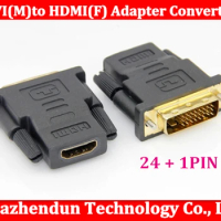 High quality Gold Plated DVI Male To HDMI Female Adapter Converter, 50PCS/lot Free Shipping