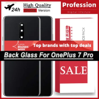 Back Battery Cover For OnePlus 7 Pro,Rear Door Housing Case, Camera Lens, Adhesive Tape, Repair Parts
