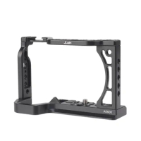 Aluminum Alloy A6600 Camera Cage for Sony A6600 Dslr Cage with Cold Shoe and Arri Locating Holes Tripod Shooting Cage Accessory