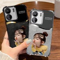 เคสสำหรับ Xiaomi POCO C65 C71 C75, ลายสาวเงา, ป้องกันการตกสี่มุม, สไตล์แฟชั่น, หลายสี, เปลือกชุบด้วย