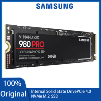 Samsung-Internal Solid State Drive, Hard Disk for Computer Notebook 980 Pro SSD 500GB 1TB 2TB M.2 2280 Nvme PCIe Gen 4.0x4 PS5