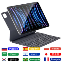 Lightweight Portable Keyboard Cover For iPad Air 11 2024,iPad Air 4 5 10.9'',For iPad Pro 11'' Smart Cover Folio Case Keyboard