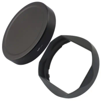 Haoge LH-X165 Square Metal Lens Hood Shade with Metal Cap for Fujifilm Fuji Fujinon XF XF16-55mm F2.8 R LM WR Lens Black