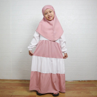 Gamis Anak Perempuan Umur 3 -12 Tahun Bahan Wolfis Premium