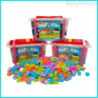 Beryl4shop บล๊อคตัวต่อ 320 ชิ้น พร้อมกล่องพลาสติกเก็บ พัฒนาไอคิว คุ้มมาก ๆ