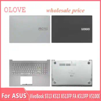 New For ASUS VivoBook S513 K513 X513FP FA K513FP V5100E Laptop LCD Back Cover Front Bezel Upper Palmrest Bottom Case Keyboard