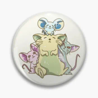 Space Mice Voltron Sticker Soft Button Pin Funny Collar Creative Clothes Badge Lover Metal Lapel Pin Women Gift Jewelry Fashion