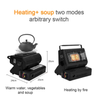1300W 90G/H Portable Ceramic Gas Heater Gas Heater Burner Dual Purpose Heater For Outdoor Camping Fishing Butane Liquefied Gas
