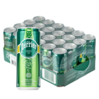 法國 PERRIER沛綠雅-氣泡礦泉水 鋁罐裝(330mlx6瓶)