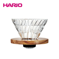 《HARIO》V60橄欖木玻璃濾杯 VDG-02-OV 1~4杯