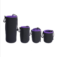 單反相機紫色鏡頭包袋/筒/桶佳能攝影腰帶內膽保護套收納腰包