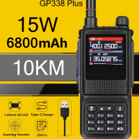 HT Jarak Jauh 20KM GP338 Plus Walkie Talkie 15W Dual Band Pencocokan frekuensi satu klik Tahan air I