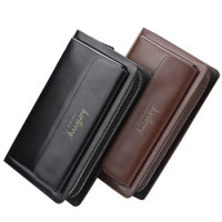 NEW-Baellerry Men Wallets Large Capacity Business Men Wallets Cell Phone Pocket Pocket Wallet For Men