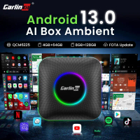 รุ่นใหม่ล่าสุด Carlinkit Android 13 Ambient CarPlay Ai Box ,RAM8GB+128GB,8-Core,Snapdragon QCM 6225,