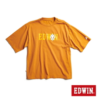 EDWIN 橘標 基本LOGO短袖T恤-男款 黃褐色