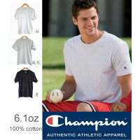 美國Champion 6.1 oz 純棉側邊無接縫圓筒T-shirt (共三色)/ 素t / 白t / 素面T