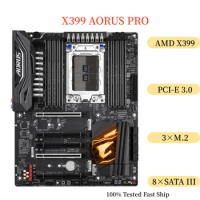 For Gigabyte X399 AORUS PRO Motherboard 128GB Socket TR4 DDR4 E-ATX Mainboard 100% Tested Fast Ship