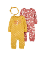 จั๊มพ์สูท + ที่คาดผมเด็กทารก Girl 3Pc Mps Daddyg รุ่น CR6201L76101