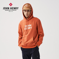 JOHN HENRY WINTER刺繡帽T-橘色