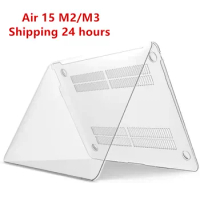 Clear for Macbook Air 15 Inch Case M2 2023 Model A2941 Crystal Transparent Cover for Apple Air 15.3'' M3 Release 2024 Hard Shell