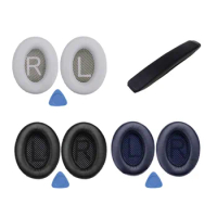 Leather Cushion Headband Ear pads Replacement for Bose QuietComfort QC35 QC35II Headset Earpads Earmuffs Memory Foam Covers