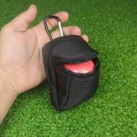 Golf Balls Bag Pocket Golf Ball Holder for Men Women Golf Tees Bag with Carabiner 2-Layers Zipper Golf Bags