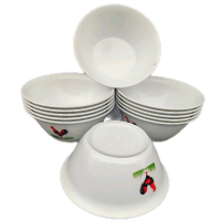 Paket 6 Pcs Mangkuk Plastik Motif Gambar Ayam Jago