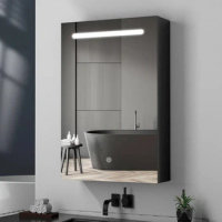 Waterproof &amp; Rust-free Aluminum LED Medicine Cabinet Led Bathroom Vanity Mirror Storage Jewelry Cabinet