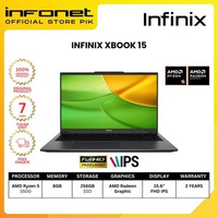 INFINIX XBOOK 15 RYZEN 5 5500 8GB 256GB 15.6" FHD IPS W11 +PAKET LENGKAP