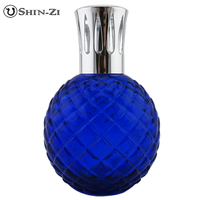 (350ml)大玻璃薰香精油瓶(鳳梨款式-寶藍) 玻璃薰香瓶 薰香瓶 玻璃瓶
