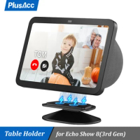PlusAcc Stand for Echo Show 8 (3rd Gen) - Adjustable Tilt Holder, Table Stand Accessories Compatible with Echo Show 8 3rd Gen