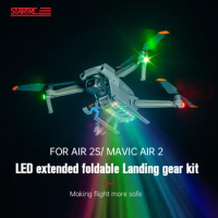For DJI Mavic Air 2/ Air 2s Flashing Light Landing Gear Extended Foldable Skid Lamp for DJI Mavic Air 2 Drone Accessories
