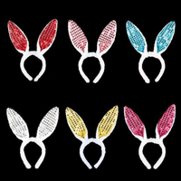 兔耳 兔耳朵 霍夫曼「月兔」LED 毛絨髮箍 發光 兔耳朵 發光 髮箍 派對 晚會用品【塔克】