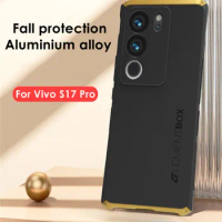 Luxury Metal Armor Case For Vivo S17 Pro Case Shockproof Aluminum Cover For Vivo S17 S16 S15 Pro 17T 5G PC Backplate Phone Funda