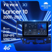 TEYES X1 For Mitsubishi Lancer 10 CY 2007 - 2012 Car Radio Multimedia Video Player Navigation GPS Android 10 No 2din 2 din DVD