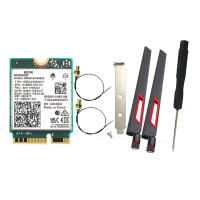 Thẻ WiFi, WIFI 7 BE200 BE200NGW, với 2 ăng-ten 10DB, BT 5.4, Bộ Chuyển Đổi mạng không dây băng thông
