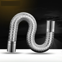 排煙管 燃氣熱水器不銹鋼鋁箔排煙管伸縮軟管加長煙道管5cm6cm排氣管配件『XY10380』