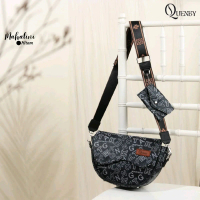 Mahalini Bag By Quenby Tas selempang wanita terbaru motif Kanvas