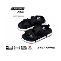 (COD 3.3 BIG SALE)SIXTYNINE-Ace second Black/White-unisex Sandal Gunung Kasual Travelling Sport