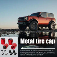 Metal Seal Tire Valve Stem Caps Car Tire Valve Caps Tyre Valve Dust Proof Covers Car Stem Caps With Airtight Seal Metal Tire Cap
