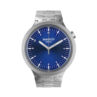 Swatch 金屬 BIG BOLD IRONY 系列手錶 INDIGO HOUR 金屬鍊帶 海軍藍 (47mm) 男錶 女錶 手錶 瑞士錶 金屬錶