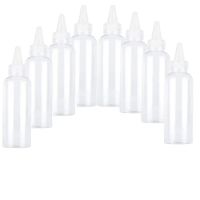 5Pcs/Set 10ml-100ml Plastic Bottles Pointed Mouth Top Cap Travel Portable Containers for DIY Shampoo Lotions Liquid Body Soap