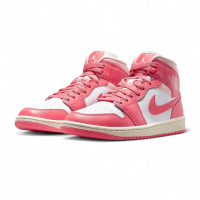 【NIKE 耐吉】WMNS AIR JORDAN 1 MID 粉 草莓 淡粉 女鞋 運動鞋(BQ6472-186)