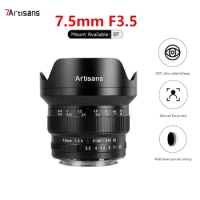7artisans 7.5mm F3.5 Fish Eye Lens Ultra Wide-Angle APS-C DSLR Lens MF for Canon EF