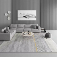 現代簡約客廳地毯家用臥室書房整鋪大地毯灰色系輕奢地毯茶幾毯