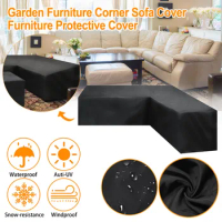 L Shape All-Purpose Covers Waterproof Rattan Corner Furniture Cover Garden Patio Outdoor Sofa Protector Anti-Dust